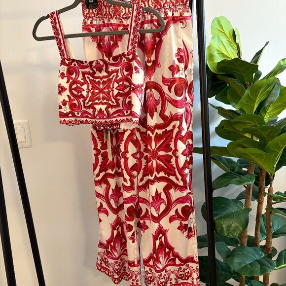 Rachel Zoe Matching Set - Crop Top and Wide Leg Pants - Picture 1 of 5